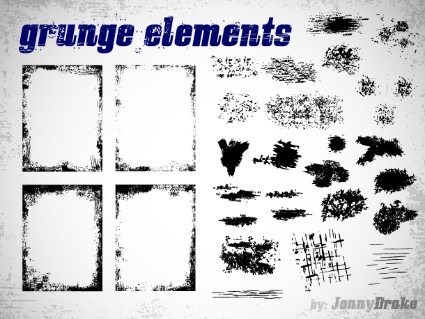 Grunge elementy zdarma ke stažení